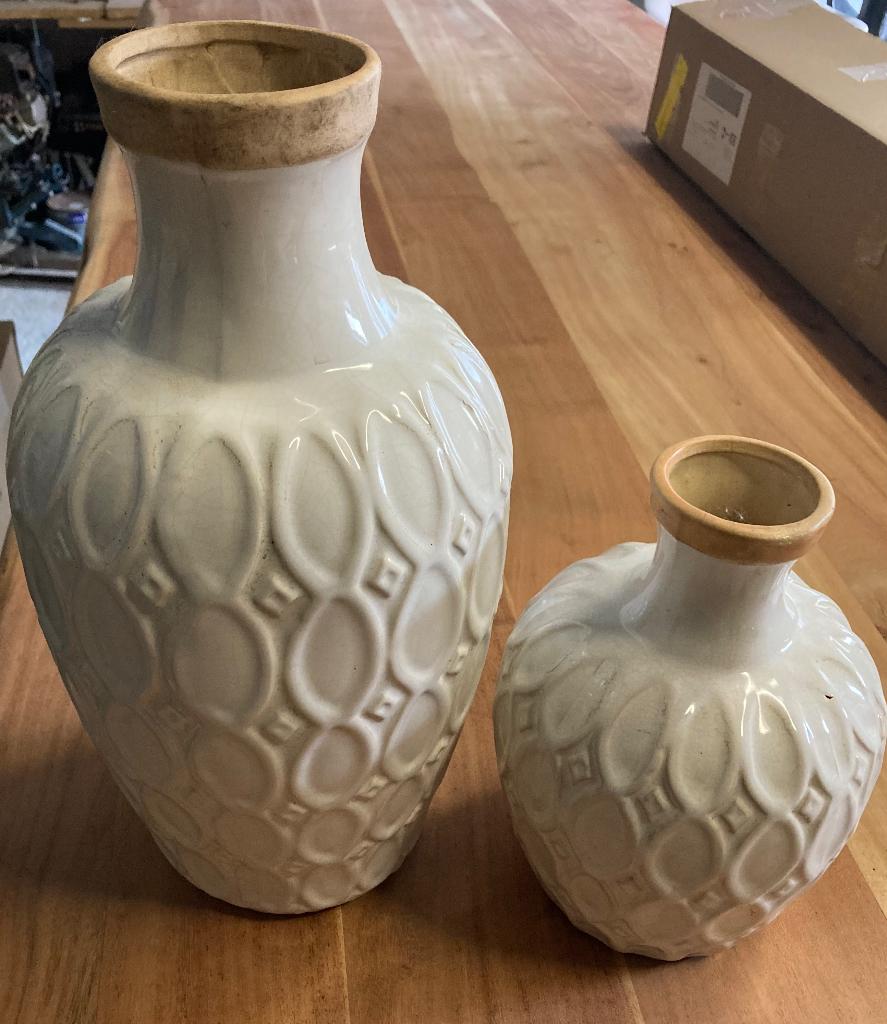 Set van 2 vazen, Huis en Inrichting, Woonaccessoires | Vazen, Ophalen, Zo goed als nieuw