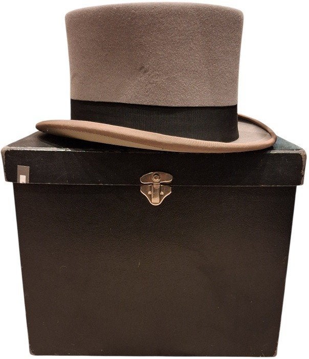 chapeau haut de forme Francy Tailor gris taille 62, Enlèvement ou Envoi, B, Chapeau, Porté
