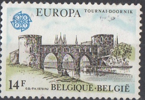 België - Pont des Trous Doornik 1978, Postzegels en Munten, Postzegels | Europa | België, Verzenden
