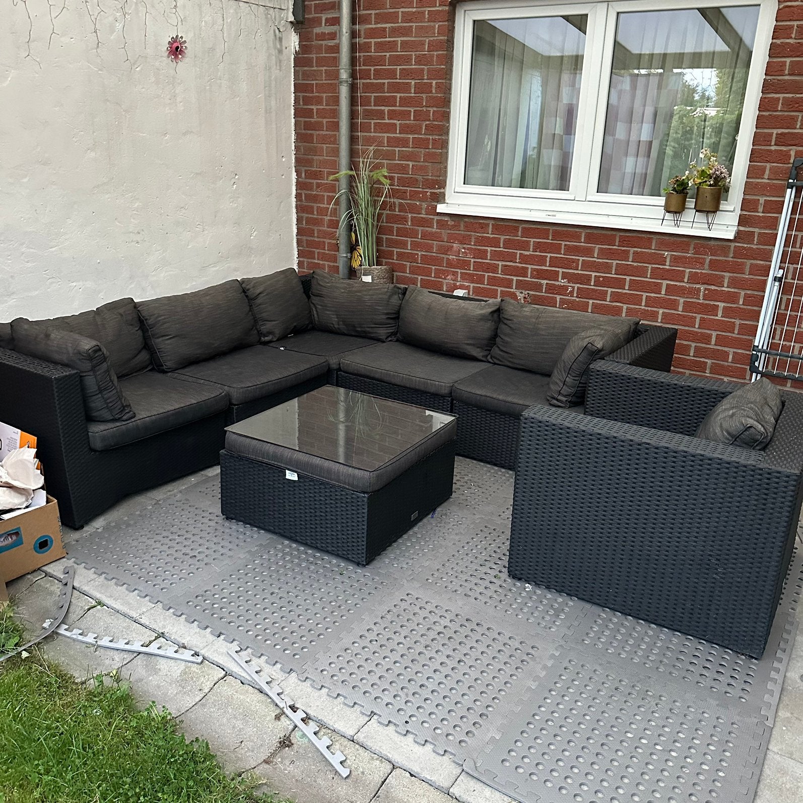 Loungeset, Ophalen, Gebruikt, 6 zitplaatsen, Hocker