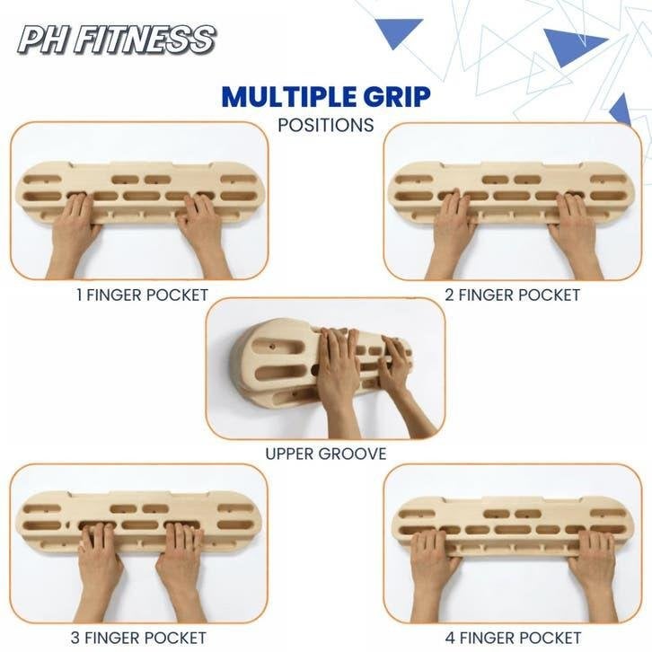 PH Fitness Hangboard - Rock Climbing Grip Trainer, Enlèvement, Neuf, Bras, Autres types