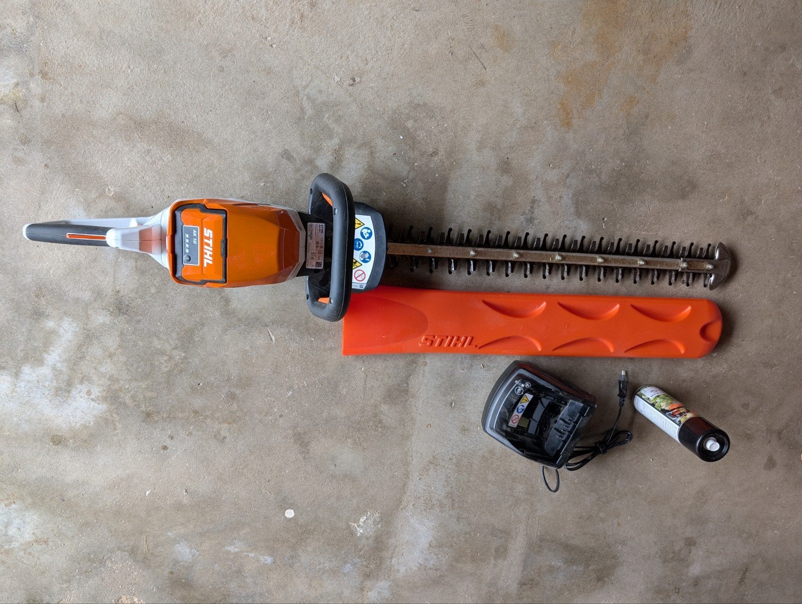 STIHL heggenschaar op accu, Tuin en Terras, Heggenscharen, Ophalen, Zo goed als nieuw, Accu, STIHL