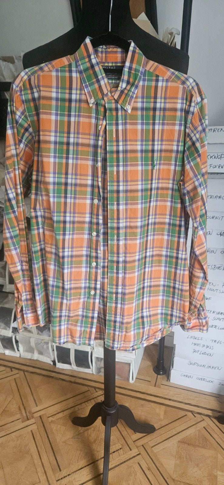 Ralph Lauren costum fit, Kleding | Heren, Overhemden, Ophalen of Verzenden, Zo goed als nieuw, Polo Ralph Lauren, Halswijdte 39/40 (M)