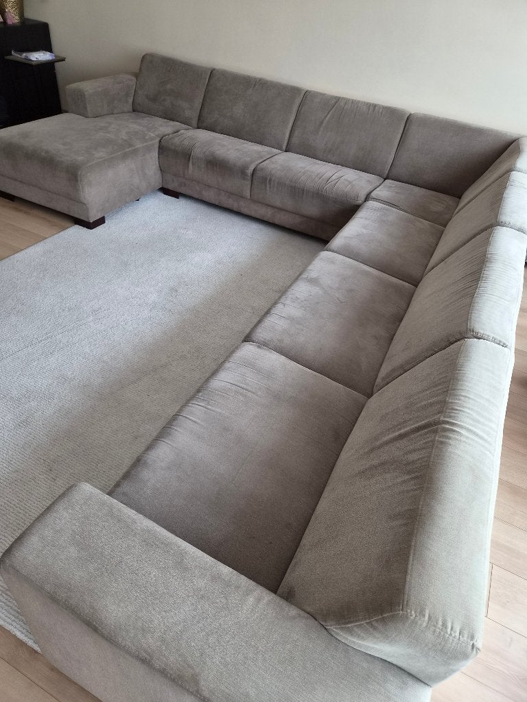U zetel/ hoekzetel groot/beige, Ophalen, Gebruikt, Stof, Modern