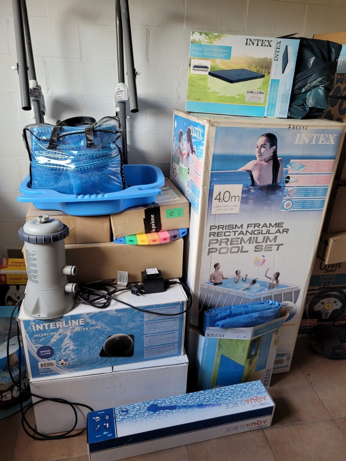 zwembad met toebehoren, Ophalen, 200 tot 300 cm, 80 tot 120 cm, Zo goed als nieuw