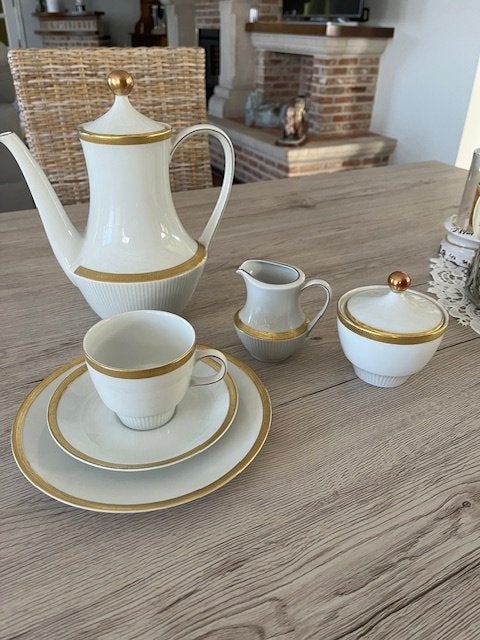 Prachtig poseleinen koffieservies - 12 personen, Ophalen