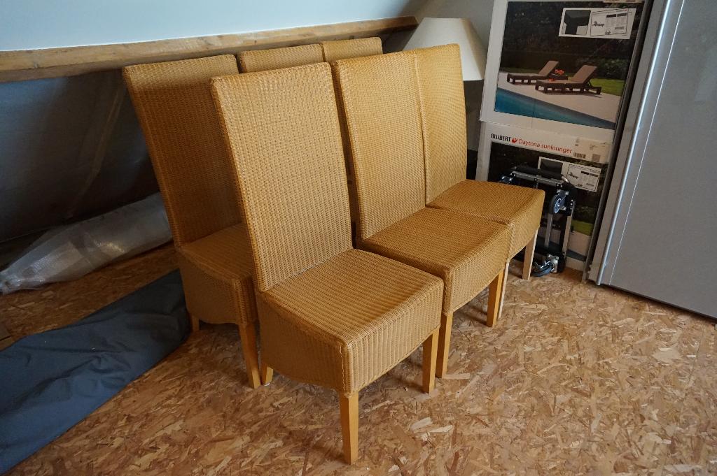 6 Stoelen, Maison & Meubles, Chaises, Osier ou Rotin, Brun, Enlèvement, Rotan