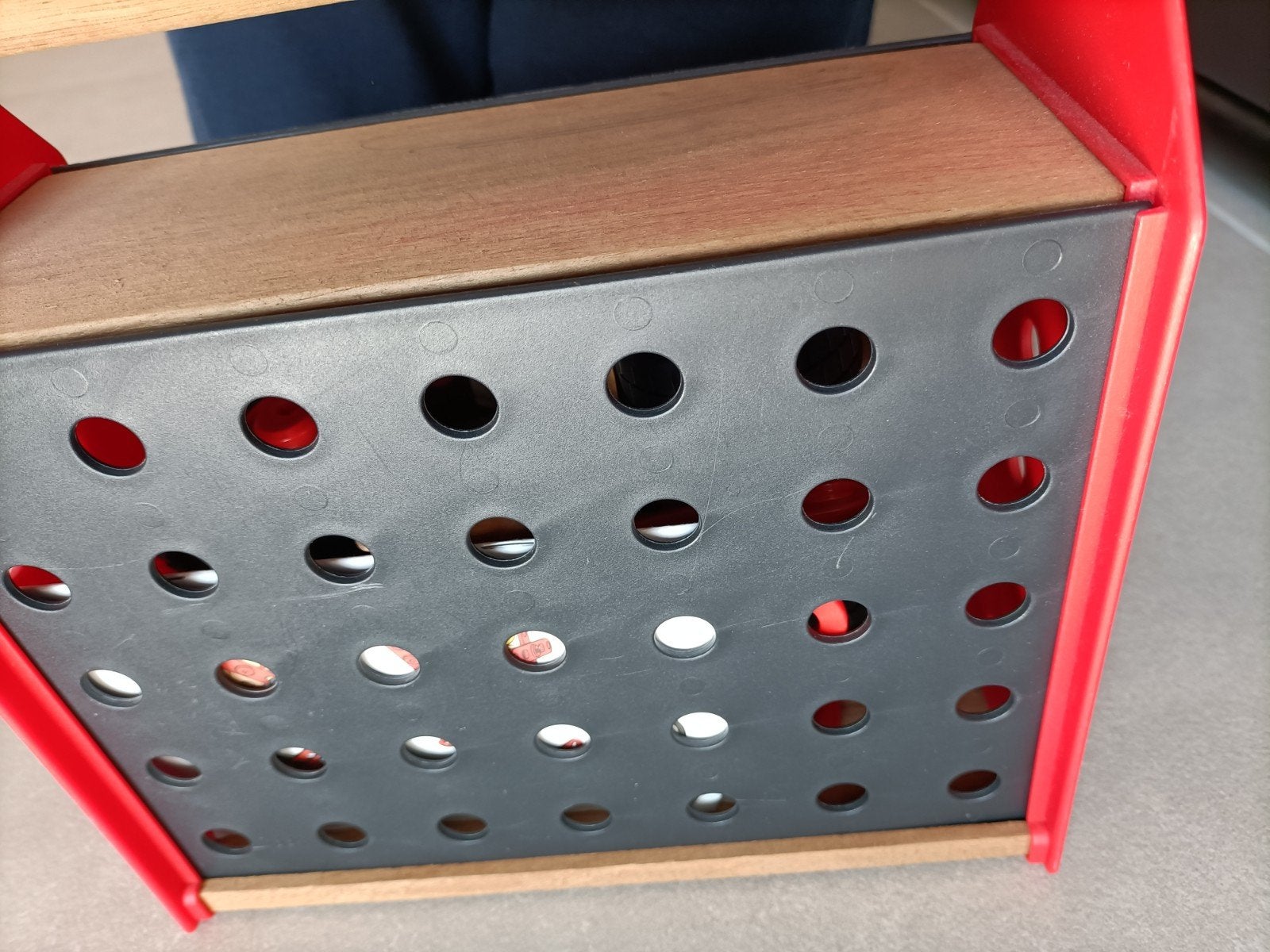 Coffret de rangement en bois BYGGA..., Enlèvement, Comme neuf, Autres types, À roulettes