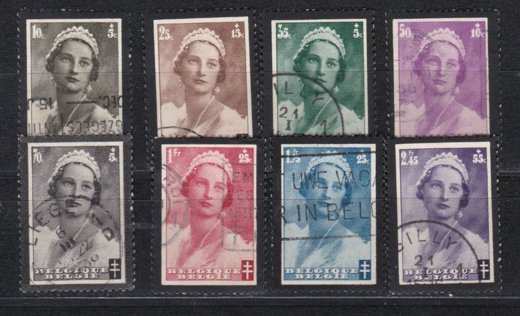 Belge 1935 - n 411 - 418, Envoi, Oblitéré