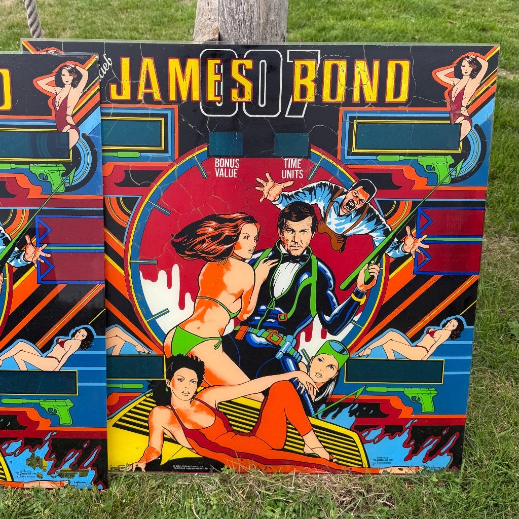 Panneaux de flipper James Bond 007 D. Gottlieb 1980, Collections, Enlèvement, Utilisé