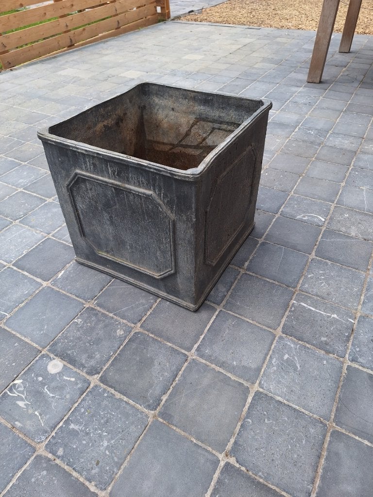 Engelse Plantenbakken Lood, Tuin en Terras, Ophalen, Gebruikt, Minder dan 60 cm, Vierkant