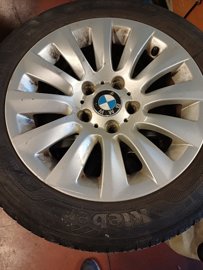 BMW BANDENKIT + VELGEN 3/4 GOED, Auto-onderdelen, Banden en Velgen, Ophalen, Gebruikt, Velg(en), 16 inch