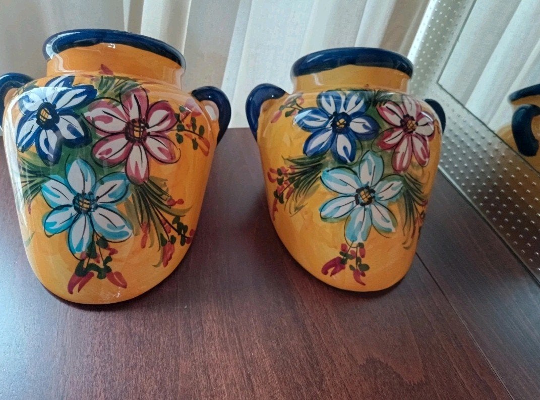 Paire de vases mureaux Artisanale, Tuin en Terras, Ophalen of Verzenden