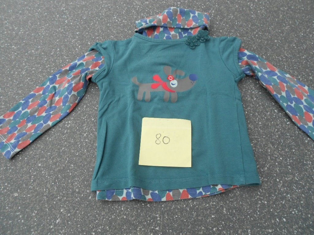 setje 2 stuks mt 80 JBC, Ophalen of Verzenden, Gebruikt, Meisje, Shirtje of Longsleeve