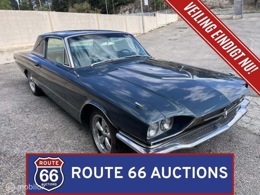 Ford Thunderbird | 1966 | Route 66 Auctions, Auto's, Zwart, Bedrijf, Handgeschakeld, Overige carrosserie