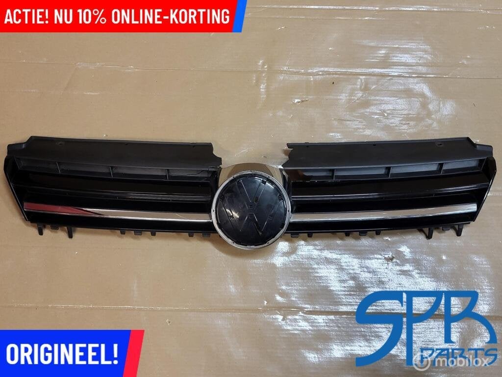 Vw GOLF 7 VII GRILLE GRILL HIGHLINE R-LINE CHROOM GEBROKEN, Gebruikt, VOLKSWAGEN, Volkswagen, Ophalen of Verzenden