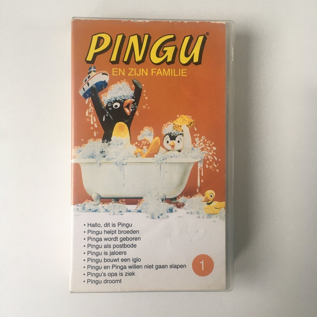 VHS "Pingu en zijn familie" + "Popeye: De burenruzie", Cd's en Dvd's, Ophalen of Verzenden, Gebruikt, Nederlands, VHS
