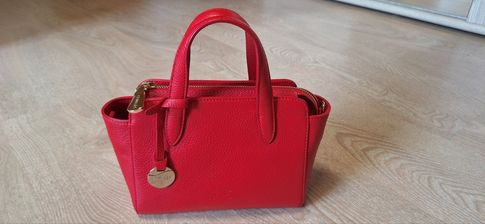 Handtas Crinkles, Enlèvement ou Envoi, Comme neuf, Rouge, Sac à main