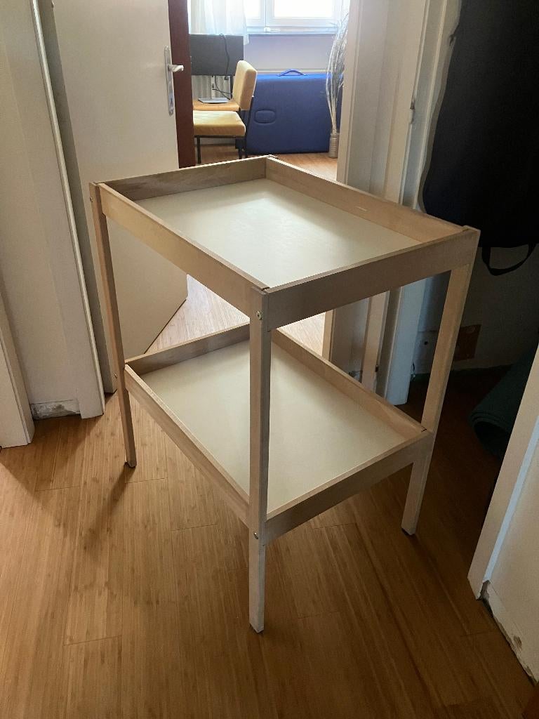 Verzorgingstafel ikea beuken/wit sniglar, Minder dan 75 cm, Zo goed als nieuw, Minder dan 50 cm, Commode