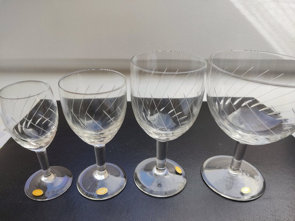 Vintage Booms Kristal Glazen – Met Originele Stickers!, Ophalen