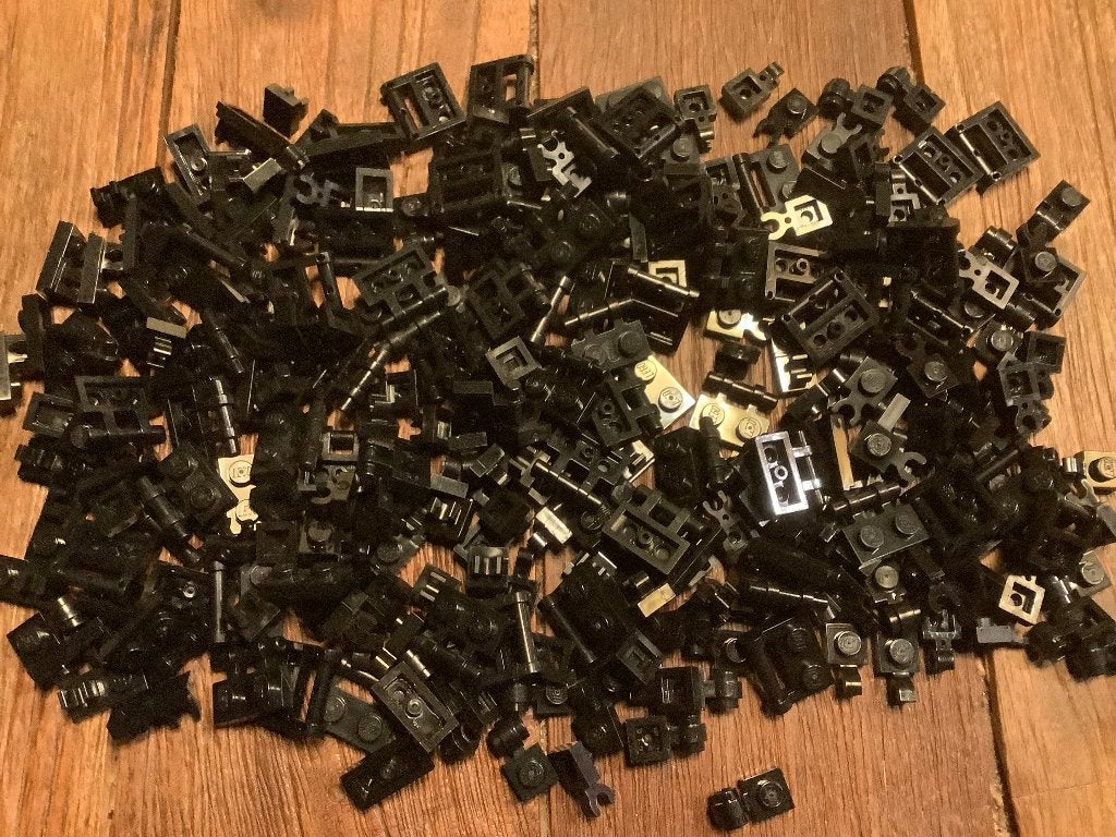 Lego zwarte koppelstukjes 280 stuks / 375-11, Ophalen of Verzenden, Zo goed als nieuw, Losse stenen, Lego