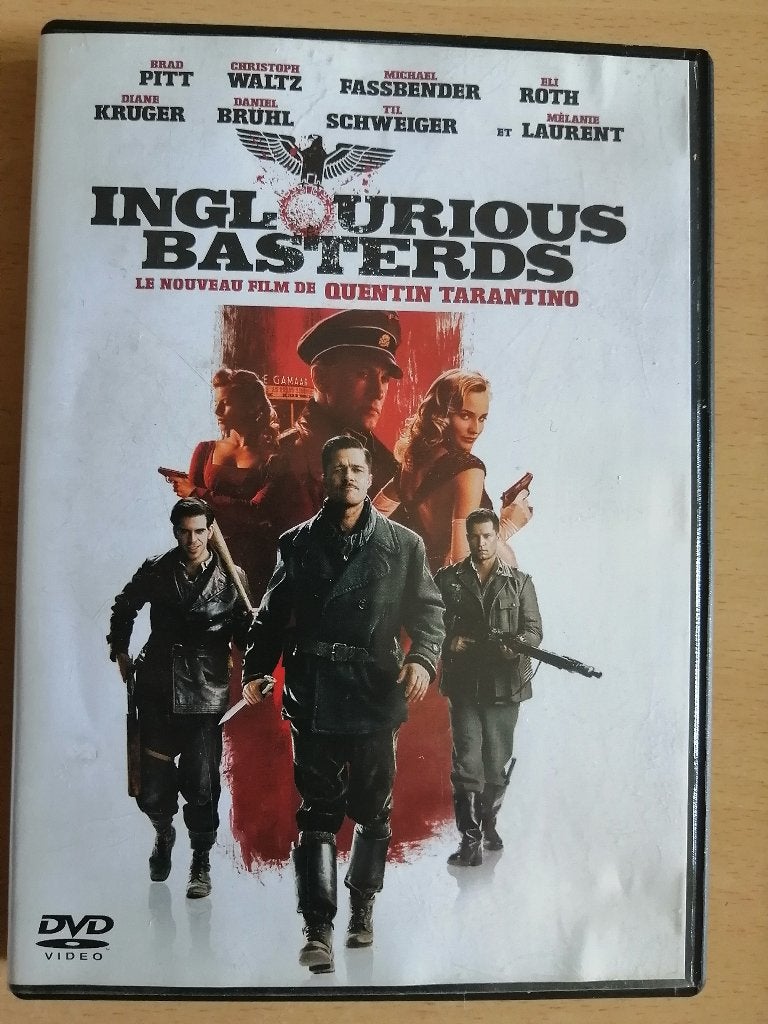 DVD Inglourious Basterds  2009 ‧ Guerre/Action ‧ 2h 33m, Enlèvement ou Envoi, Anglais, Action, Anglais