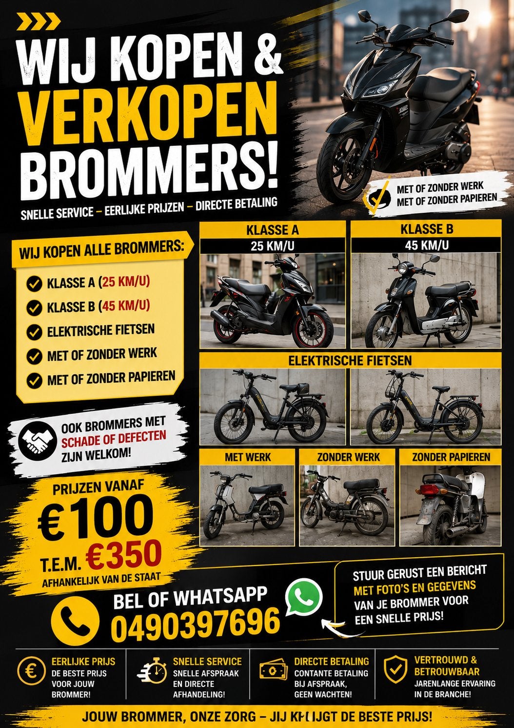 Brommer a klassen, Ophalen, Zo goed als nieuw