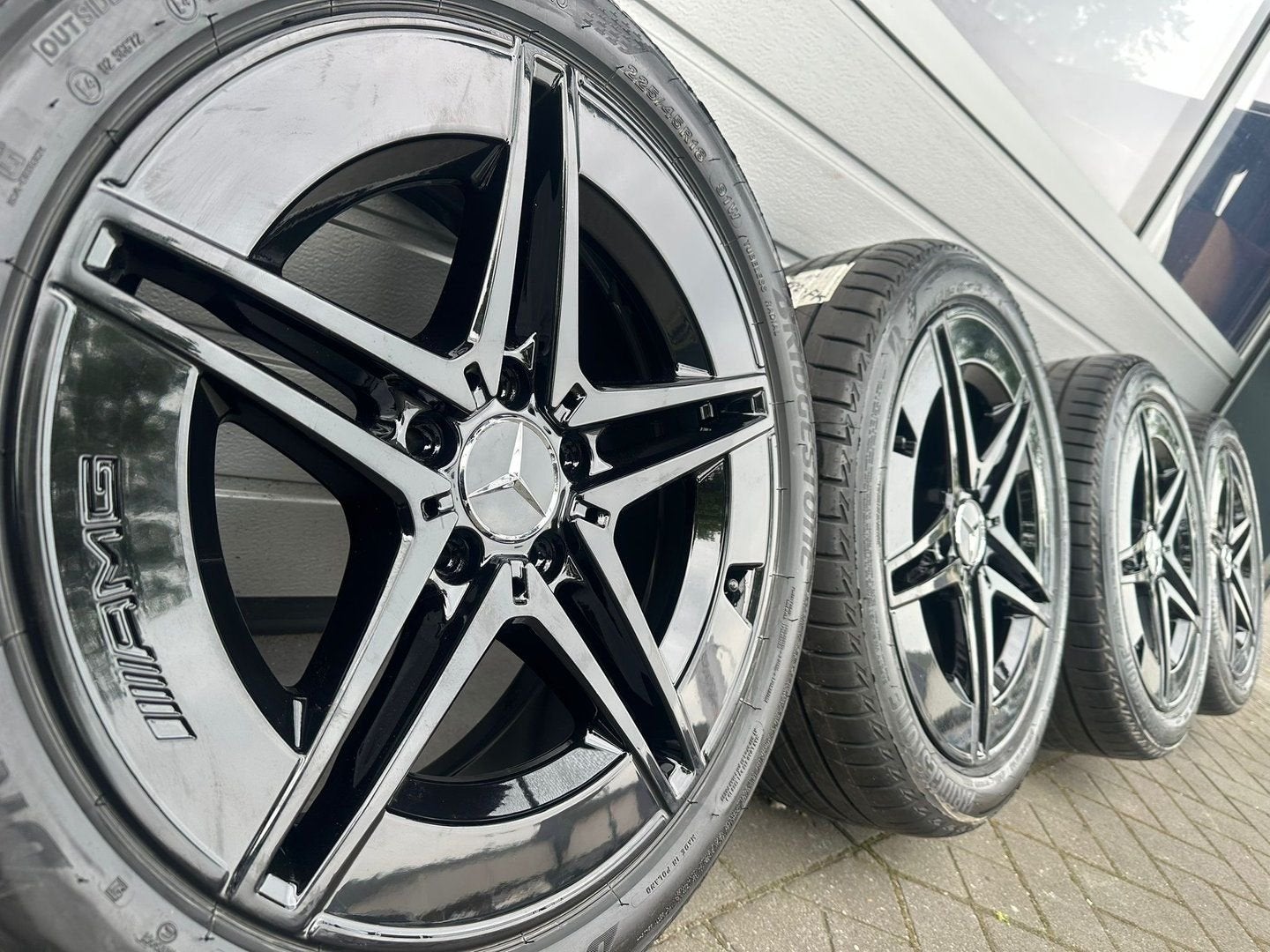 Orig 18 inch Mercedes C300E S206 W206 W205 AMG velgen banden, Auto-onderdelen, Banden en Velgen, 18 inch, Gebruikt, -, -