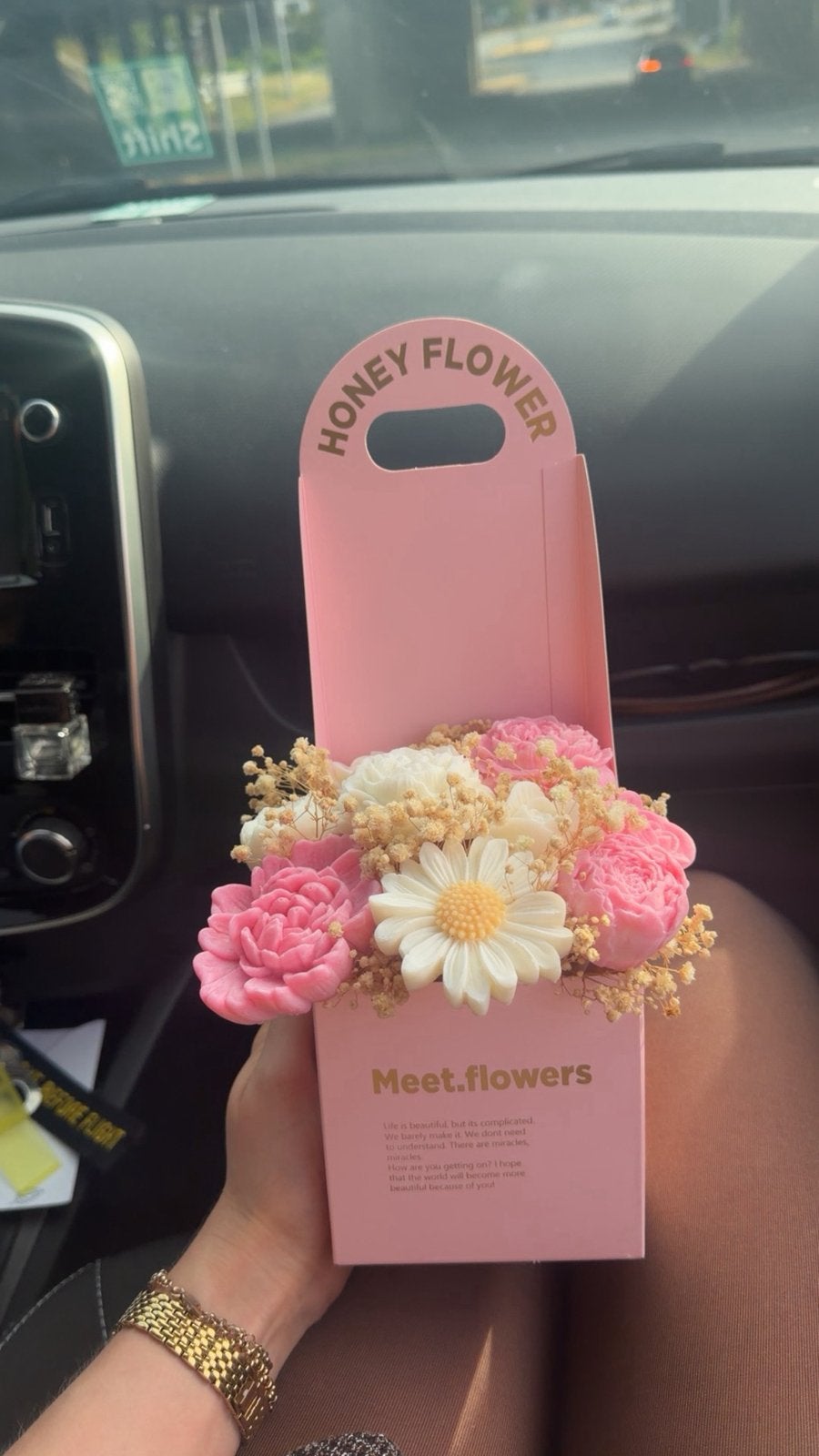 Bouquet de fleurs en cire de soja, Enlèvement ou Envoi, Autres marques, Rose, Bougie