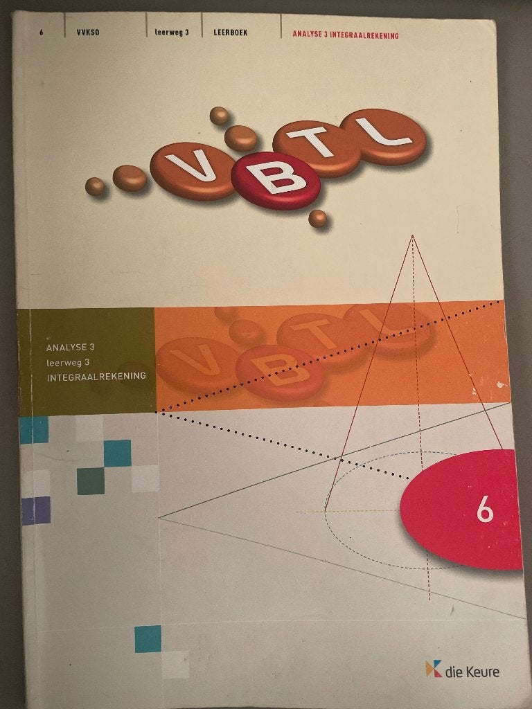 VBTL 6 Analyse 3 leerweg 3 Integraalrekening, Boeken, Schoolboeken, Ophalen, ASO, Wiskunde A, Die keure