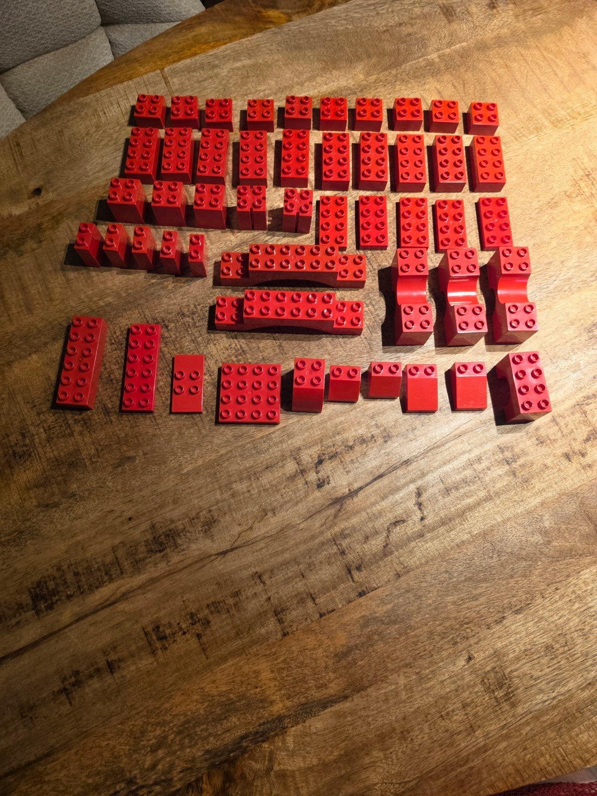 50 blocs Lego Duplo rouges, Enlèvement, Comme neuf, Briques en vrac, Duplo