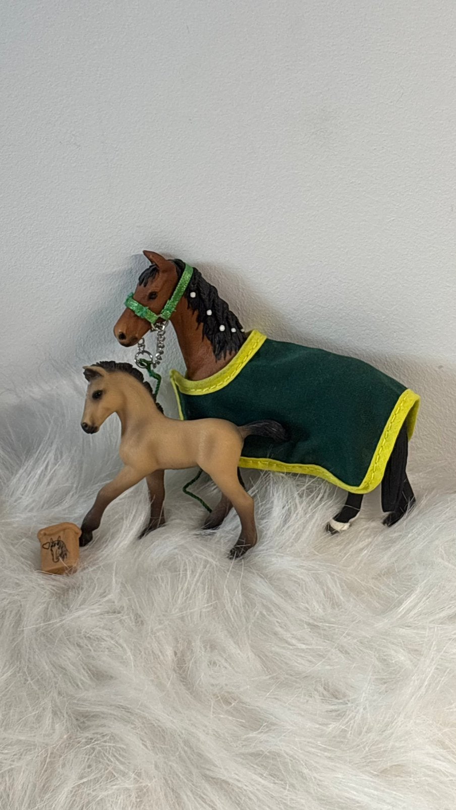 Schleich paarden set groen, Ophalen, Zo goed als nieuw
