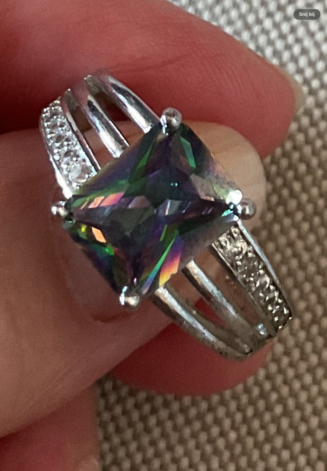 Bague en argent 925/sterling avec topaze, Bijoux, Sacs & Beauté, Bagues, Neuf, Argent, Enlèvement ou Envoi