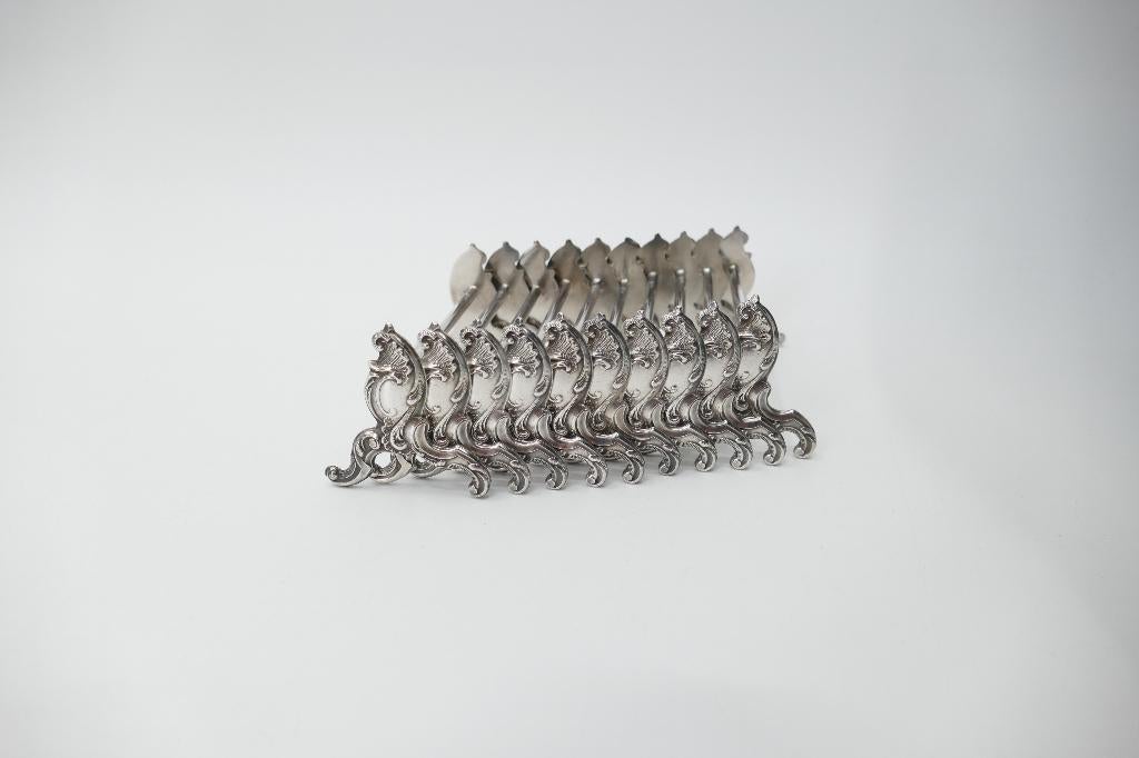 Set van 12 Wiskemann Rococo messenleggers - 1930-1960, Ophalen of Verzenden