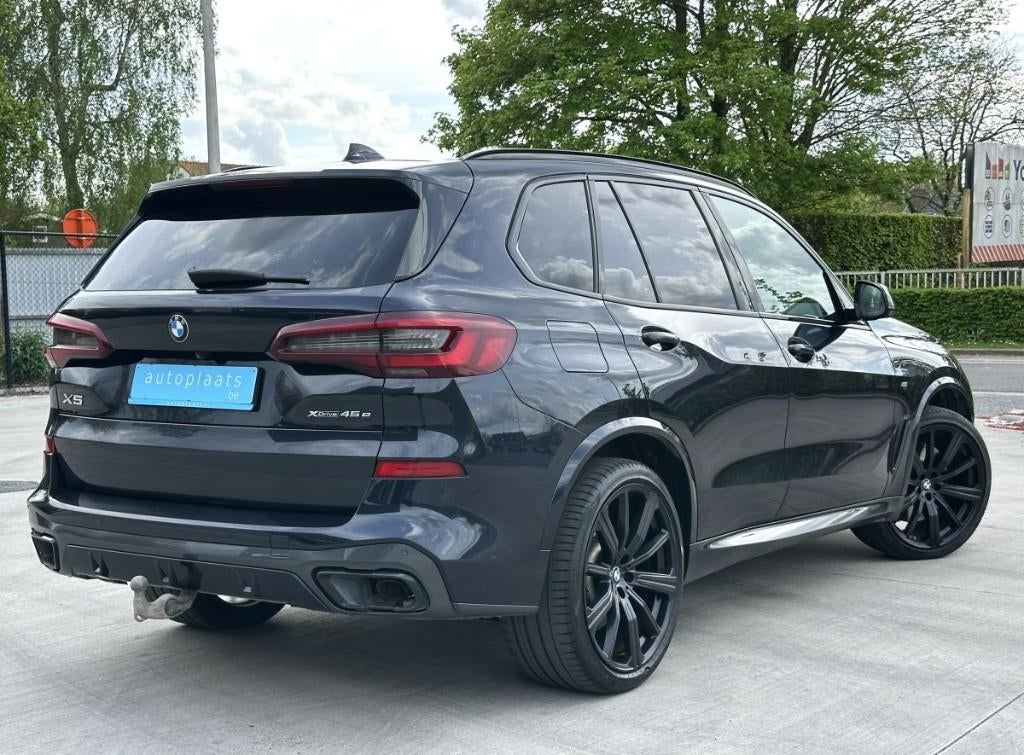 BMW X5 xDrive45E 2021 FULL OPTION - COGNAC INTERIEUR 95000km, Auto's, Automaat, USB, Blauw, Leder