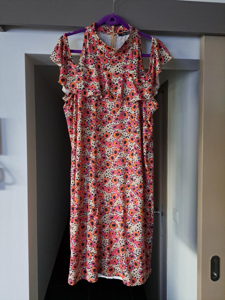 Marc Aurel, off shoulder zomer jurk, gevoerd, 42, Kleding | Dames, Marc Aurel, Maat 42/44 (L), Ophalen of Verzenden, Zo goed als nieuw