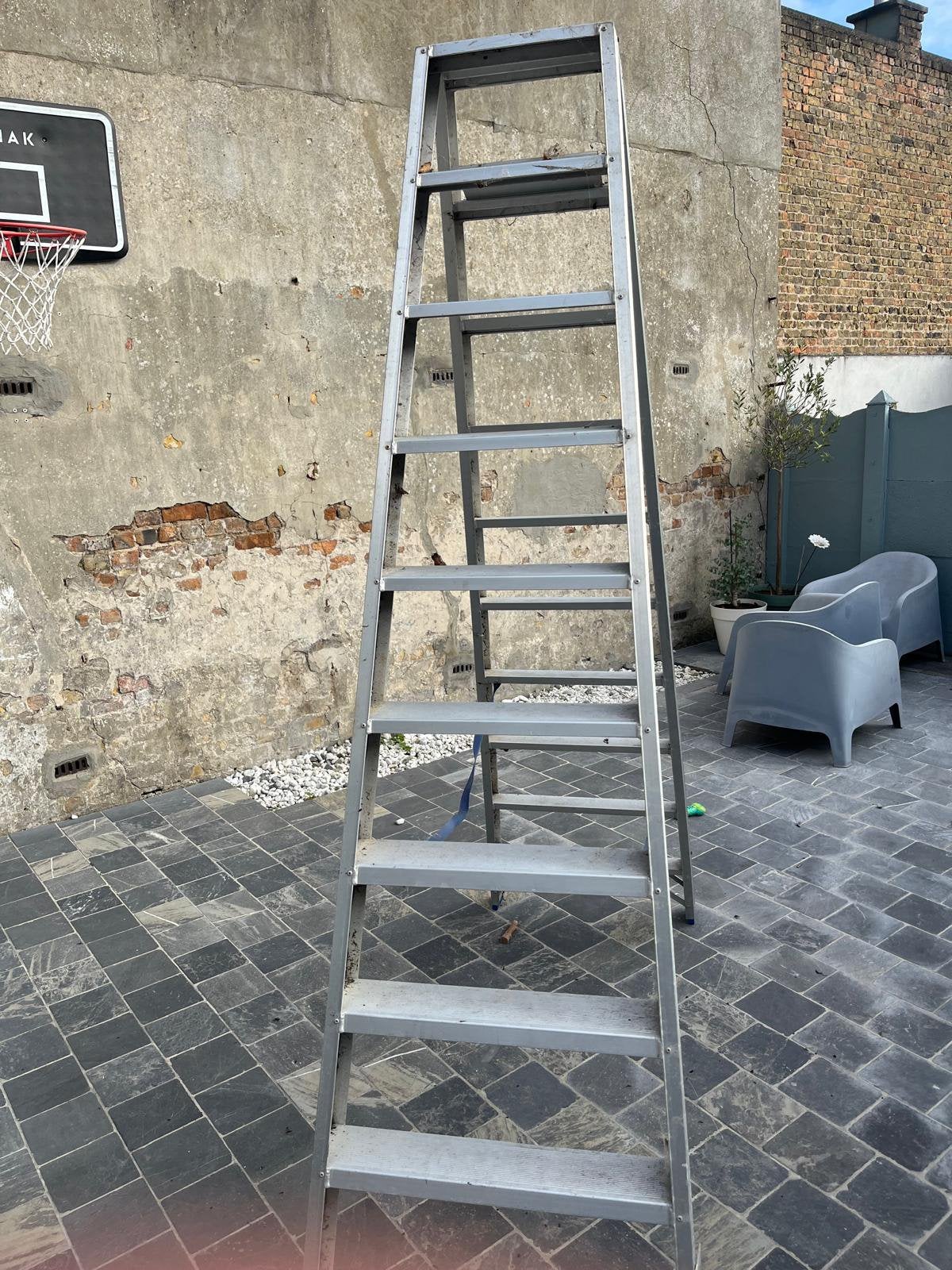 Vouwladder 2m70, Doe-het-zelf en Bouw, Ophalen, Gebruikt, Ladder, 2 tot 4 meter
