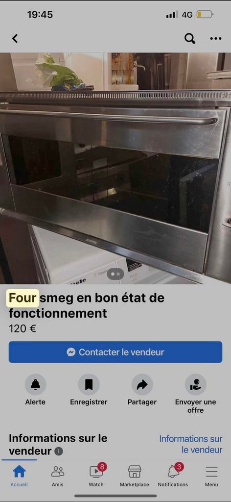Four smeg 100euro, Ophalen