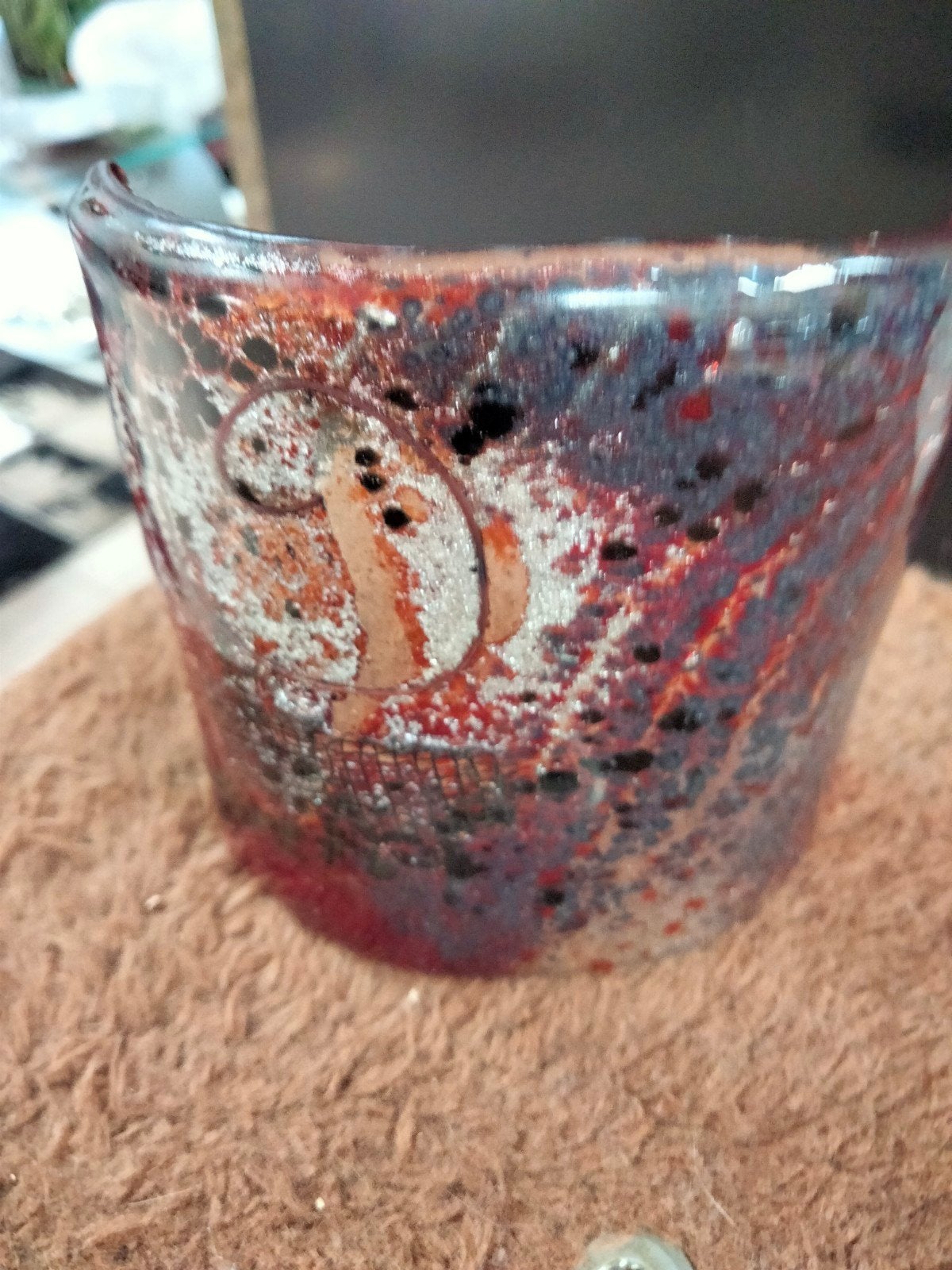 Mooi half gevormd glas.voor waxinelichtjes achter te brande., Huis en Inrichting, Woonaccessoires | Kandelaars en Kaarsen, Ophalen of Verzenden