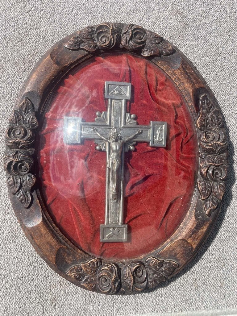 cadre bombardé de Jésus, Antiquités & Art, Enlèvement ou Envoi
