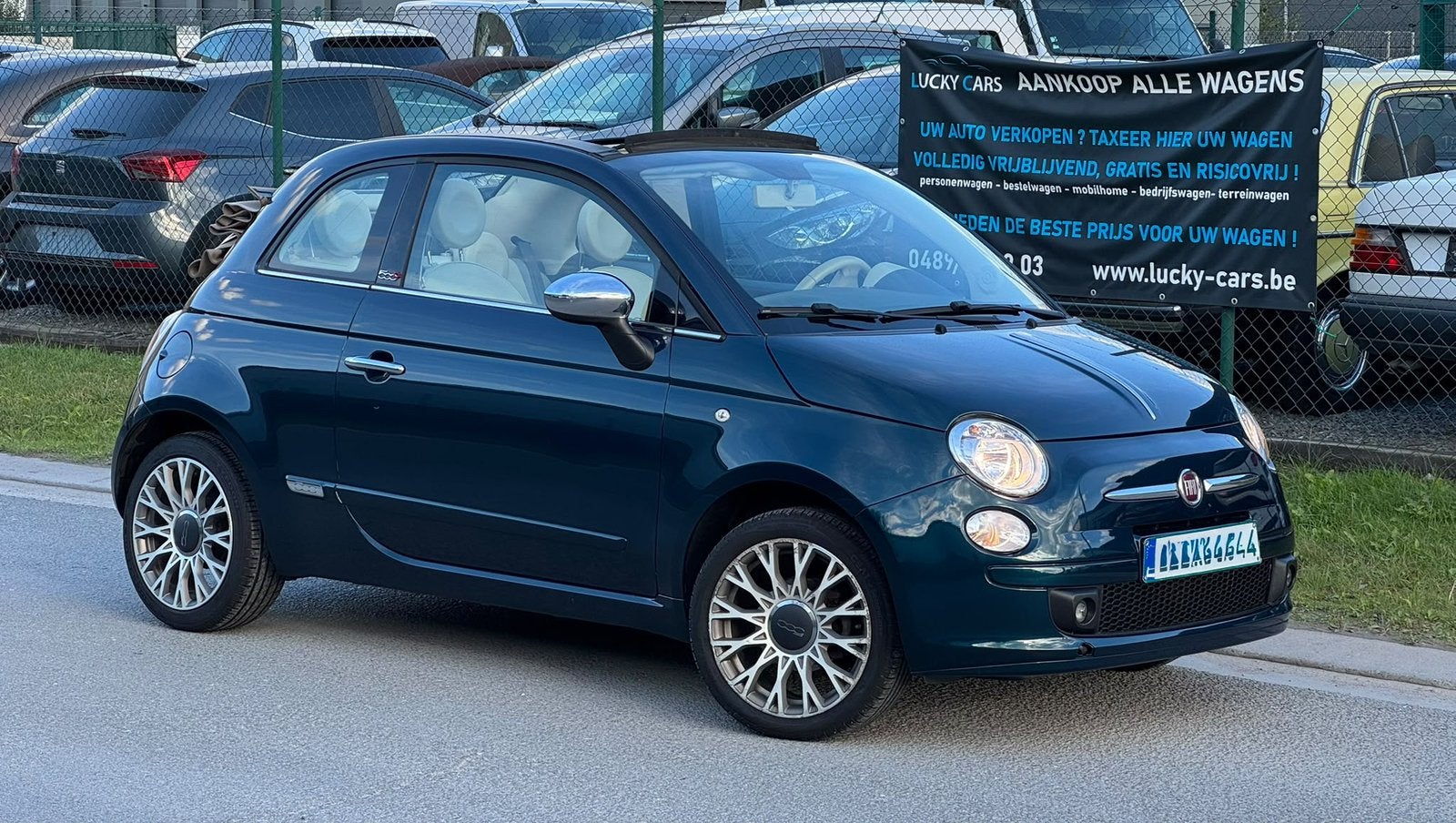 Fiat 500C cabrio met weinig kms in zeer goede staat !, Auto's, Bluetooth, Dealer onderhouden, Euro 6, Cabriolet
