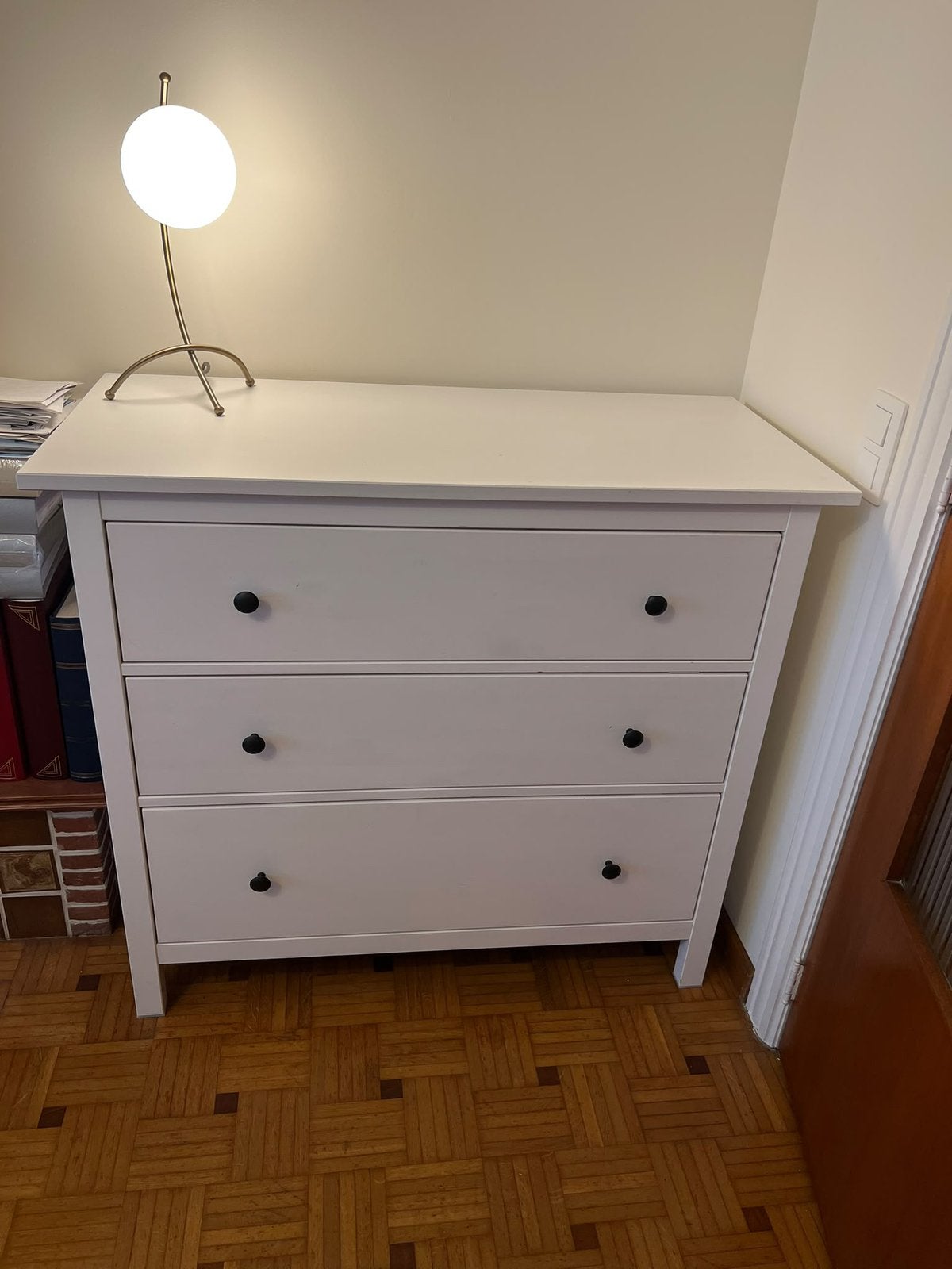 Hemnes blanc commode 3 tiroirs, Maison & Meubles, Enlèvement, Comme neuf