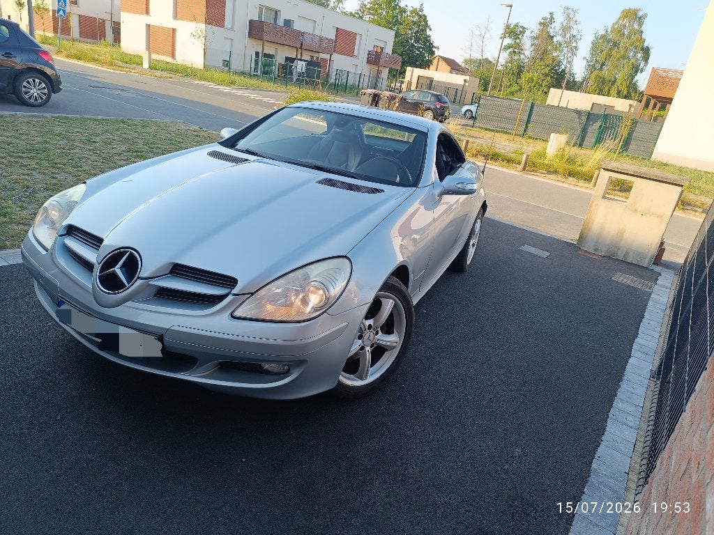 Mercedes SLK 200, Auto's, Mercedes-Benz, Particulier, SLK, Boordcomputer, Benzine, Cabriolet, 2 deurs, Handgeschakeld, Zilver of Grijs