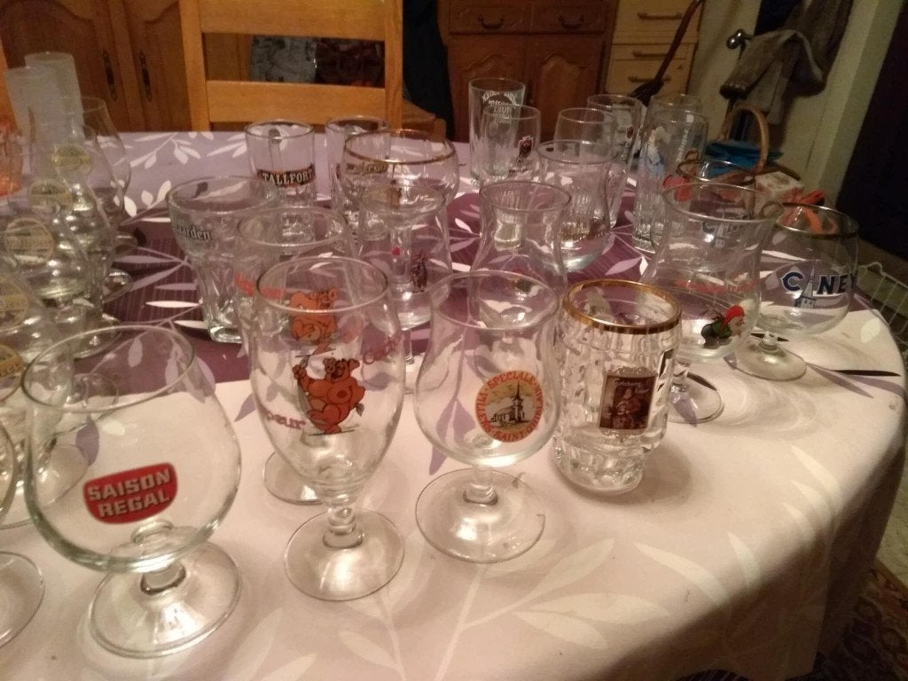 verres à bière et à vin lot pour brocante, Collections, Enlèvement