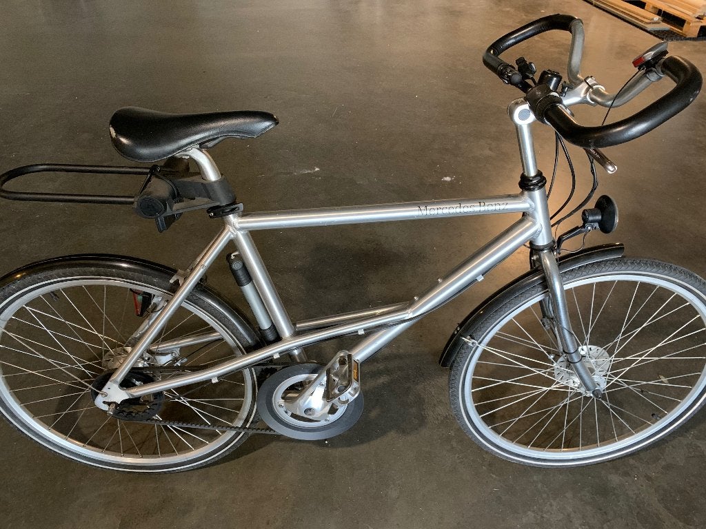 Herenfiets, grijs, Fietsen en Brommers, Gebruikt, Versnellingen, 65 cm of meer, Trommelrem