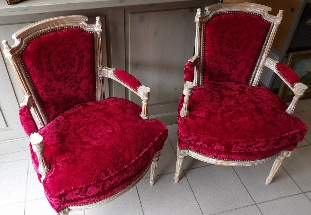 paire de fauteuils convertibles d'époque Louis XVI finement, Enlèvement