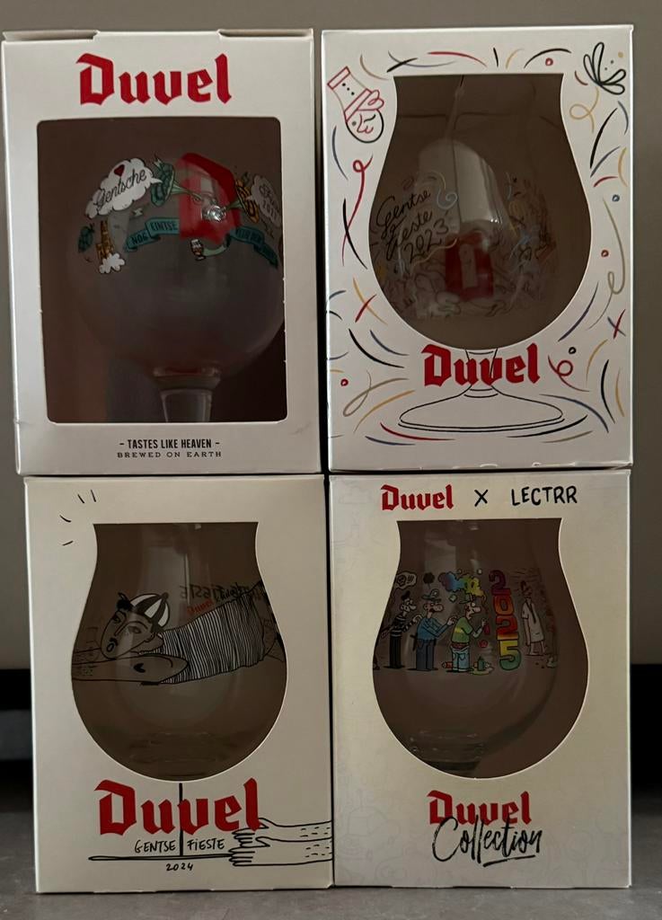 Duvel glas Gentse Feesten 2022 + 2023 + 2024 + 2025, Verzamelen, Biermerken, Nieuw, Glas of Glazen, Duvel, Ophalen