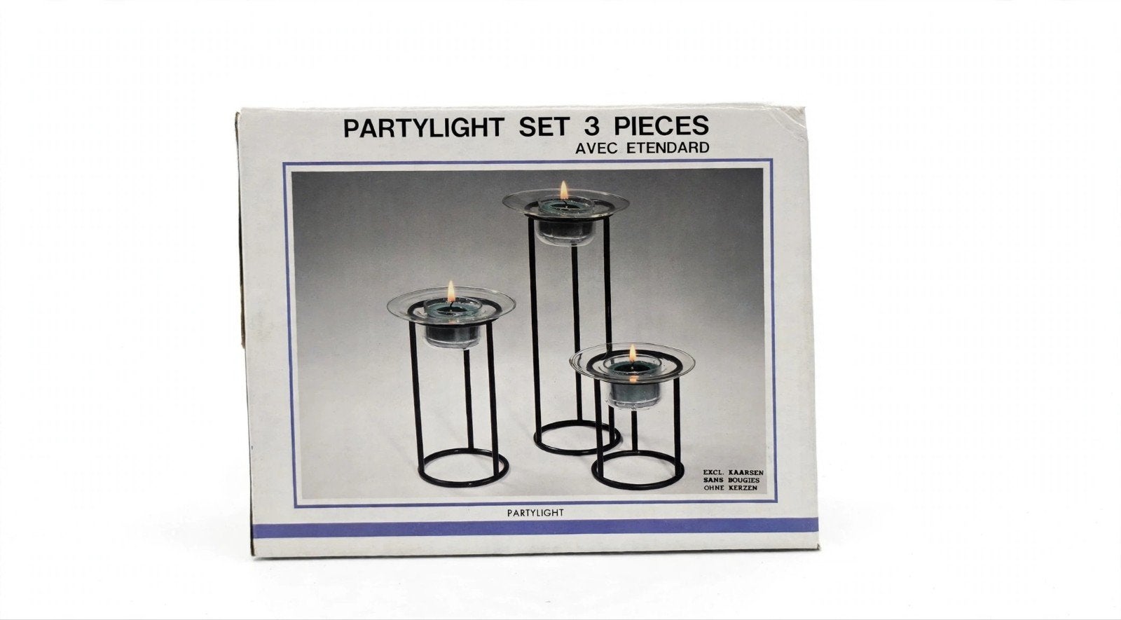 partylight 3 SET 3 DLG, Neuf, Bougeoir pour bougie chauffe-plat, Enlèvement ou Envoi, Verre