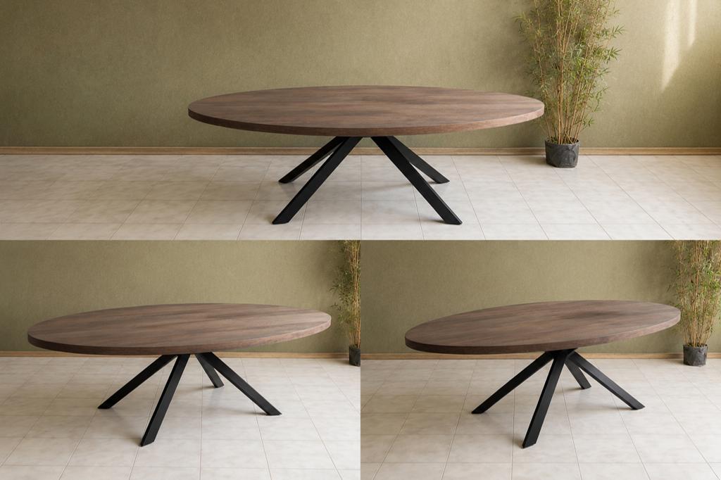 Table salle a manger, Maison & Meubles, Enlèvement, Comme neuf, Ovale, Métal