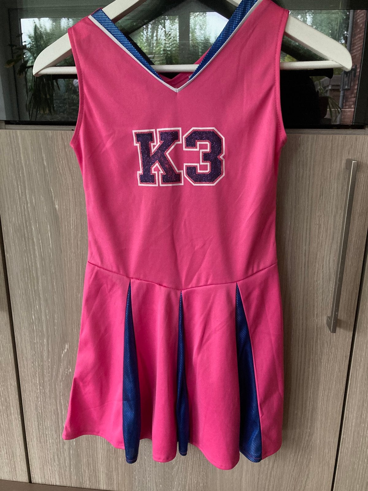 K3 cheerleader jurk maat 152 - 9 tot 11 jaar, Ophalen of Verzenden, Gebruikt